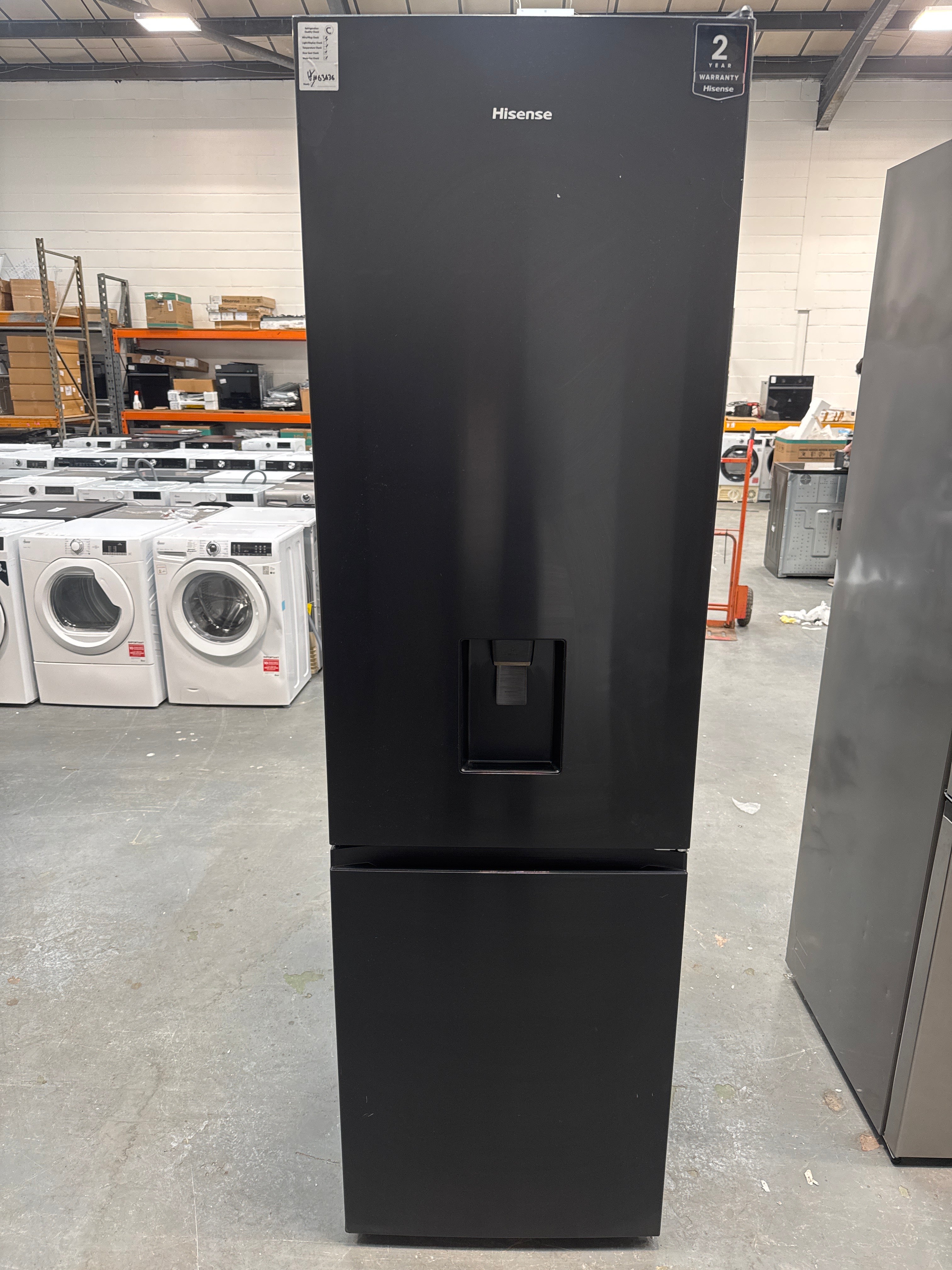 Hisense RB435N4WFE 200cm High 60/40 No Frost Fridge Freezer - Black/Stainless Steel - E Rated #63636