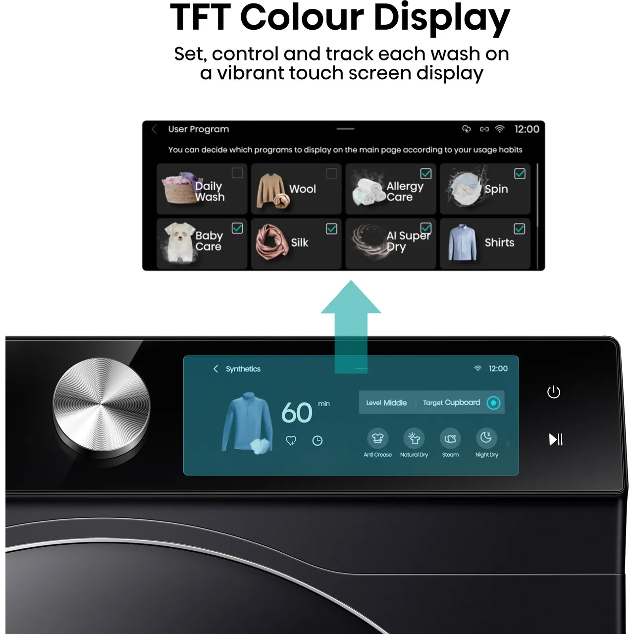 Hisense 7S Series DH7S107BB Wifi Connected 10Kg Heat Pump Tumble Dryer - Black - A+++ Rated (EX-DISPLAY/B)