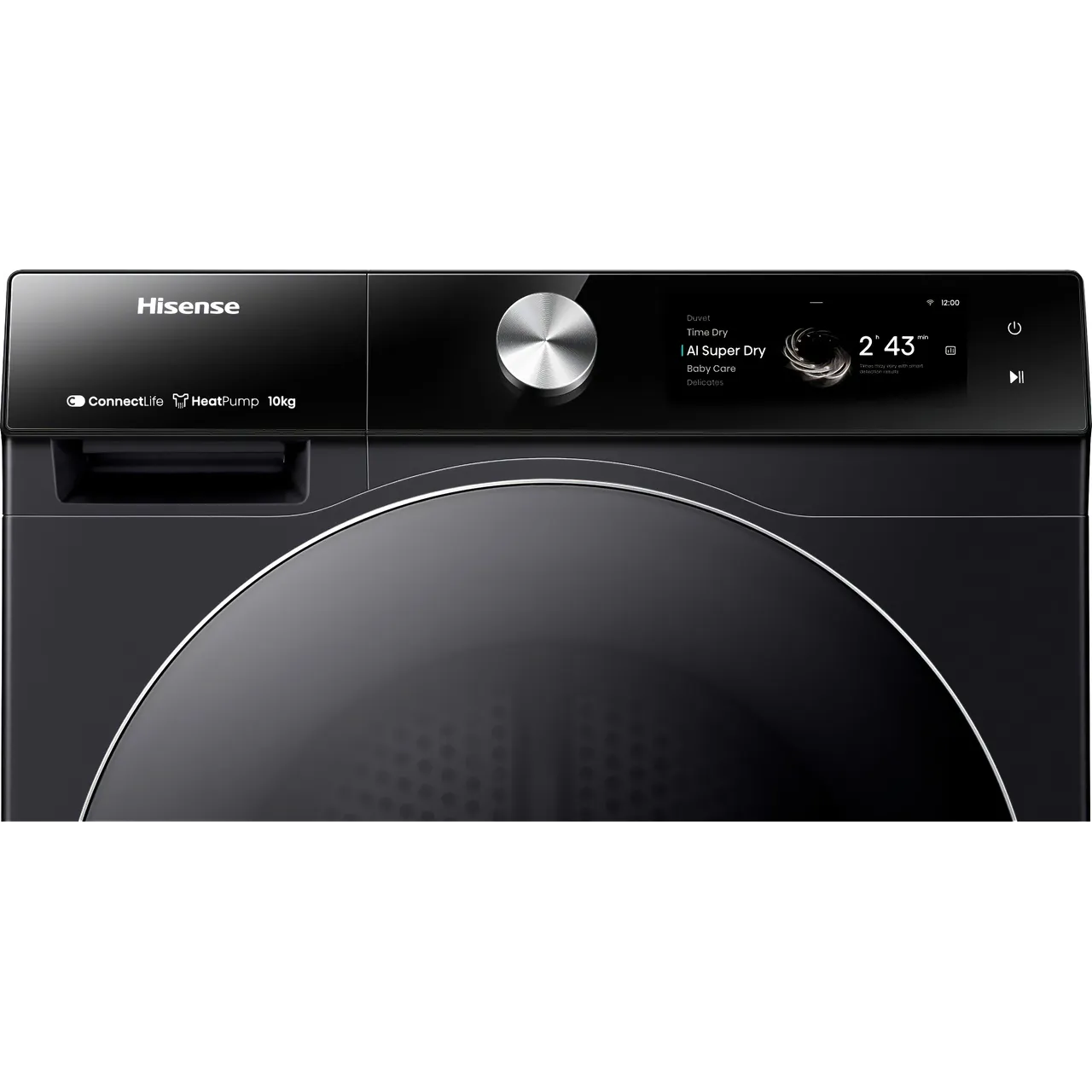 Hisense 7S Series DH7S107BB Wifi Connected 10Kg Heat Pump Tumble Dryer - Black - A+++ Rated (EX-DISPLAY/B)