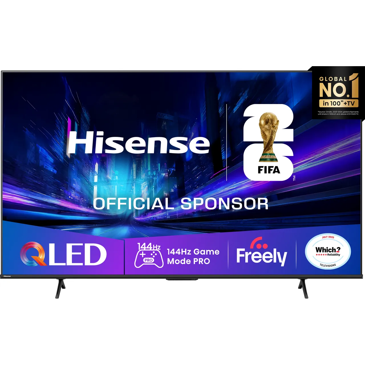 Hisense E78Q 85" 4K Ultra HD QLED Smart Freely TV [2025] - 85E78QTUK PRO