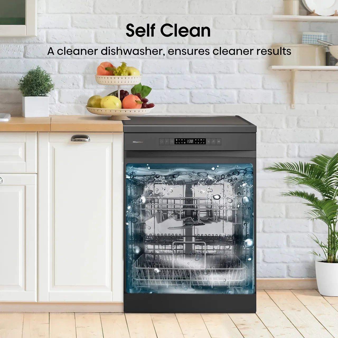 Hisense HS622E90BUK Standard Dishwasher - Black (EX-DISPLAY/C)