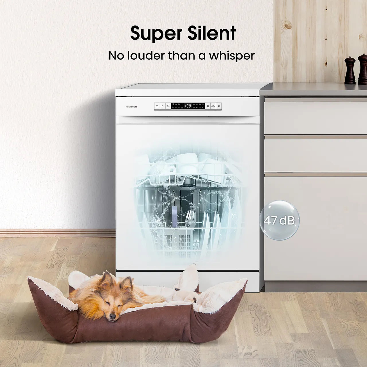 Hisense HS622E90WUK Standard Dishwasher - White (EX-DISPLAY/B)