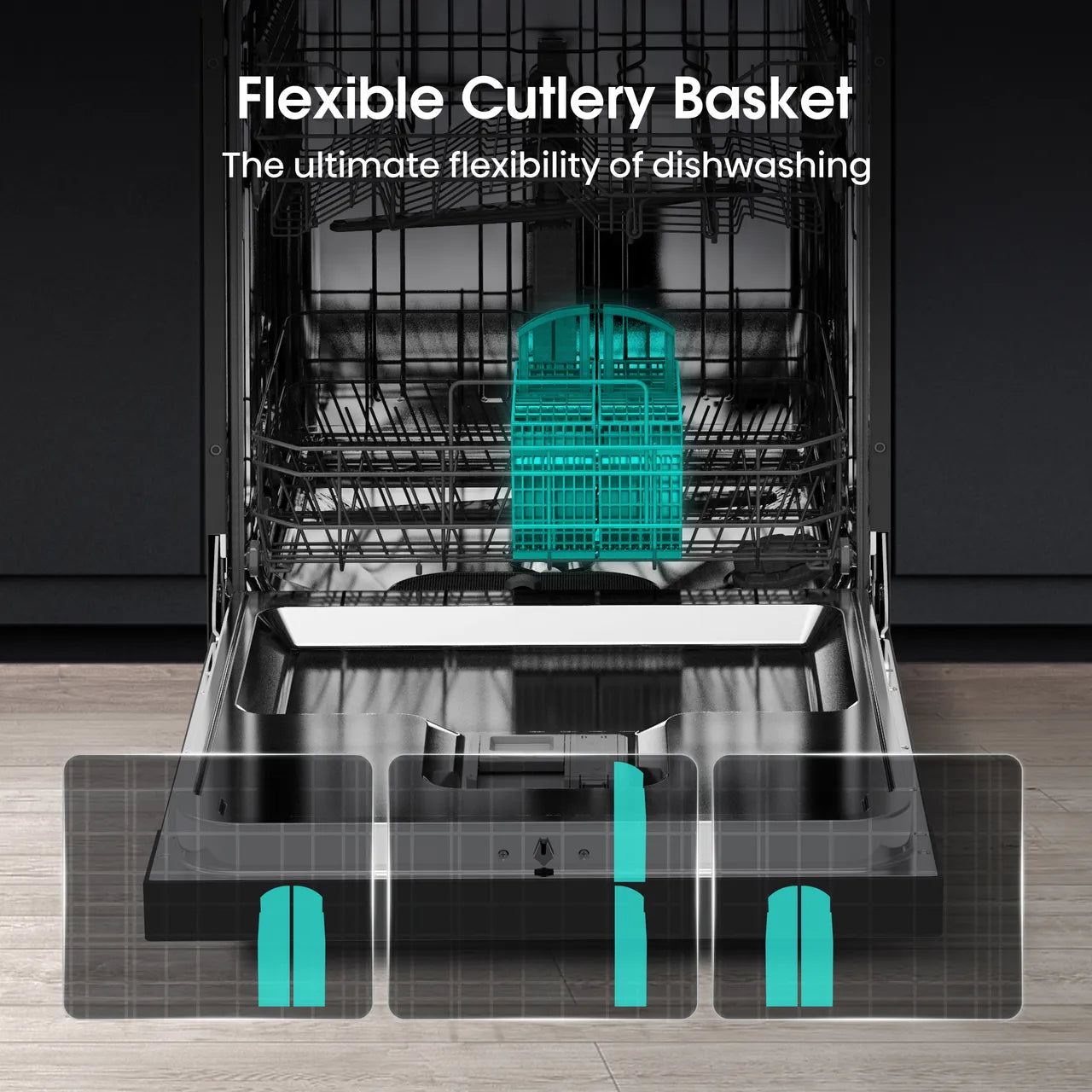 Hisense HS642D90WUK Standard Dishwasher - White (EX-DISPLAY/B)