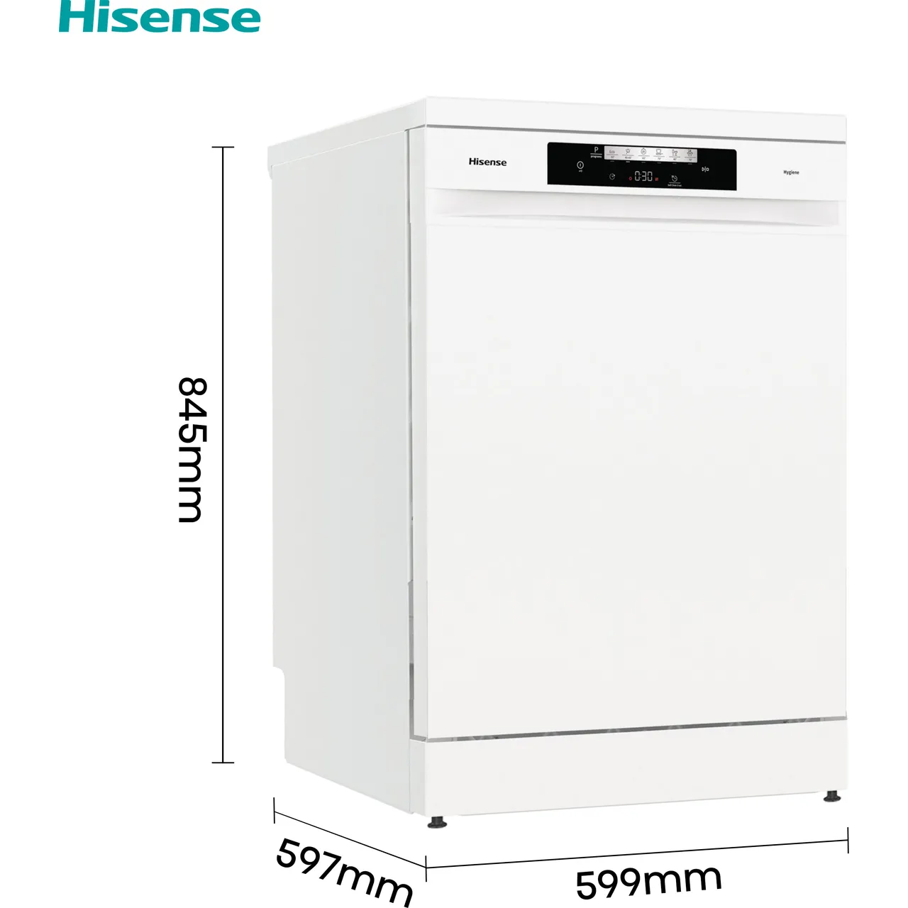 Hisense HS642D90WUK Standard Dishwasher - White (EX-DISPLAY/B)