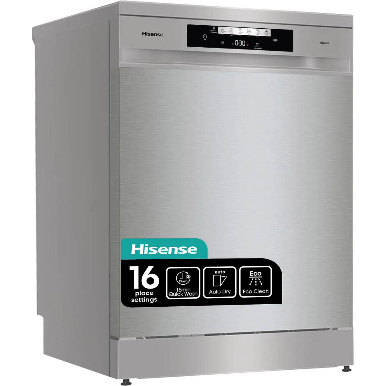 Hisense HS643D60XUK Standard Dishwasher - Stainless Steel (EX-DISPLAY/B)