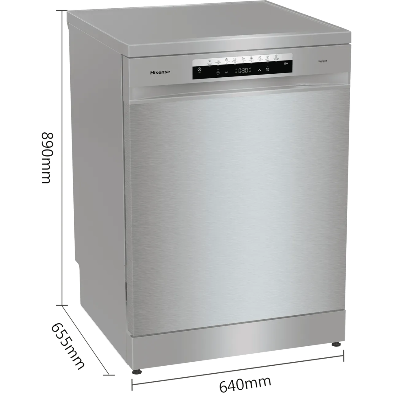 Hisense HS693C60XADUK Wifi Connected Standard Dishwasher - Stainless Steel (EX-DISPLAY/B)