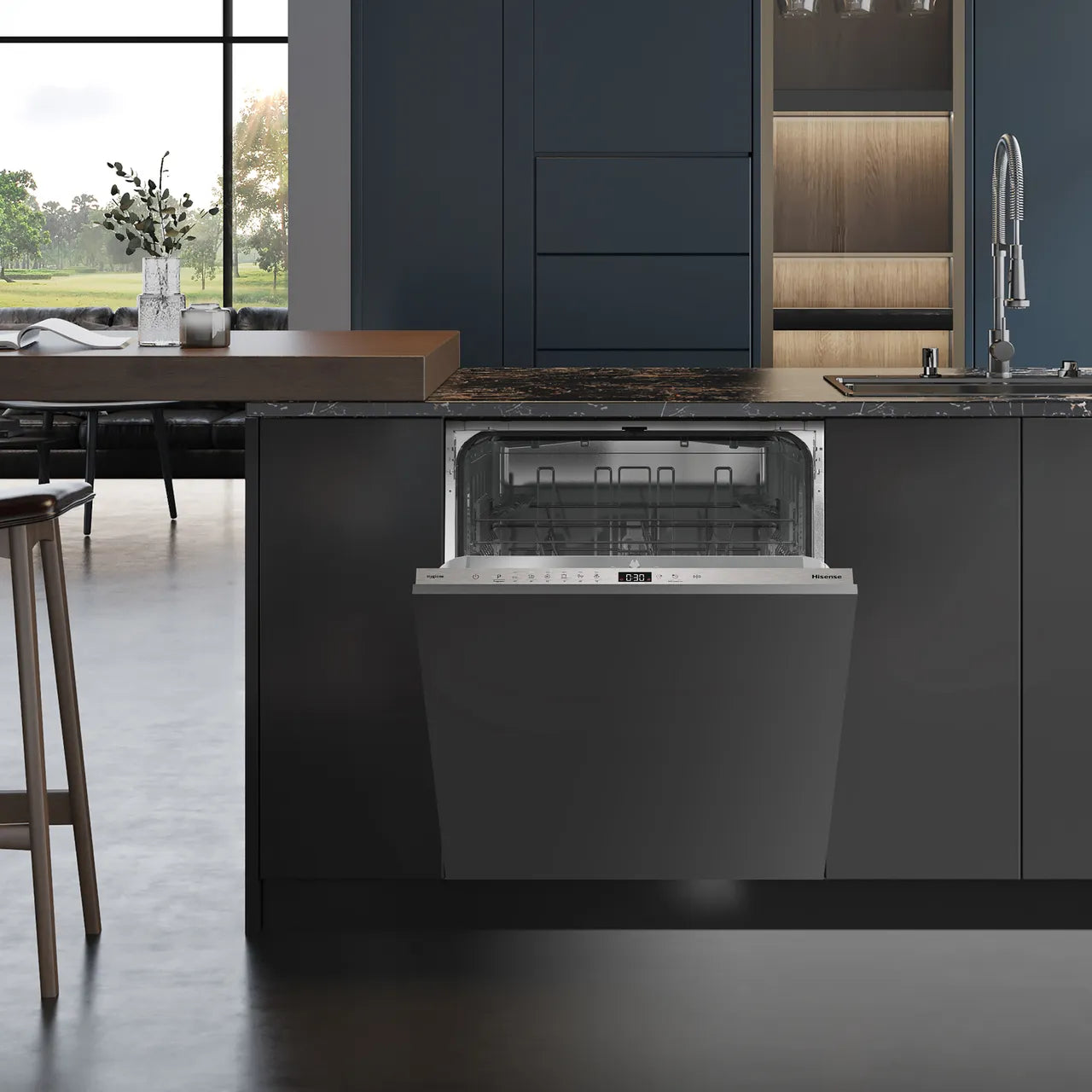 Hisense HV642E90UK Fully Integrated Standard Dishwasher - Stainless Steel Control Panel (EX-DISPLAY/B)