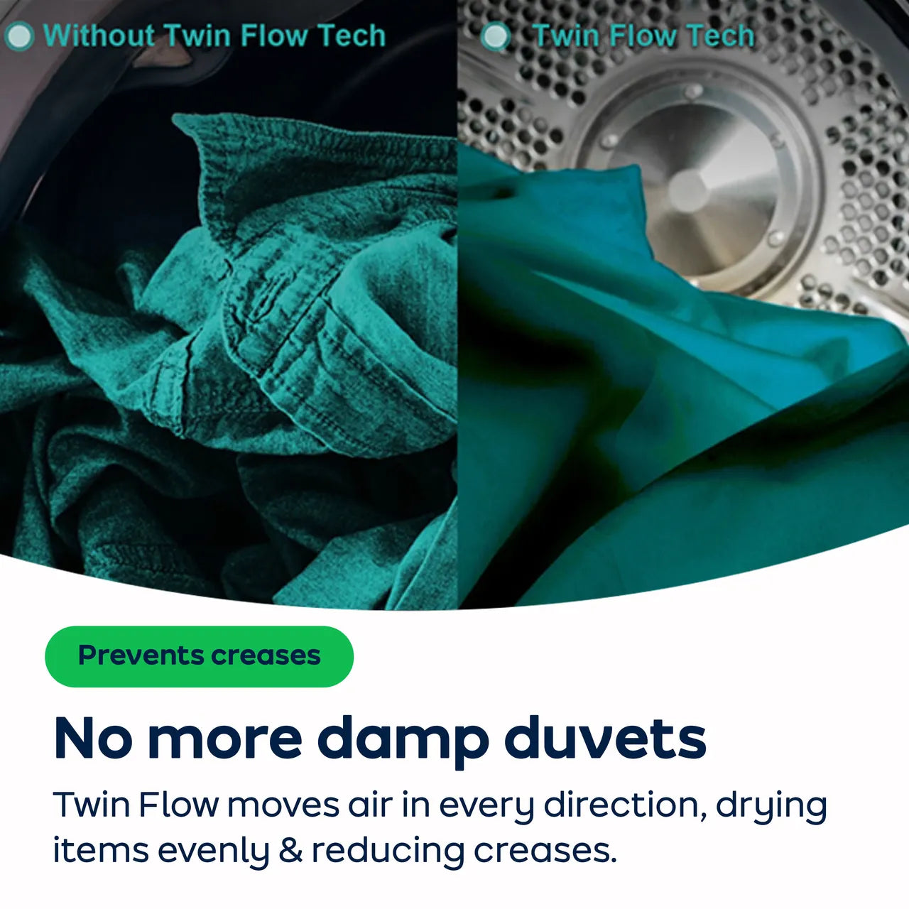 Hisense 7S Series DH7S107BB Wifi Connected 10Kg Heat Pump Tumble Dryer - Black - A+++ Rated (EX-DISPLAY/B)