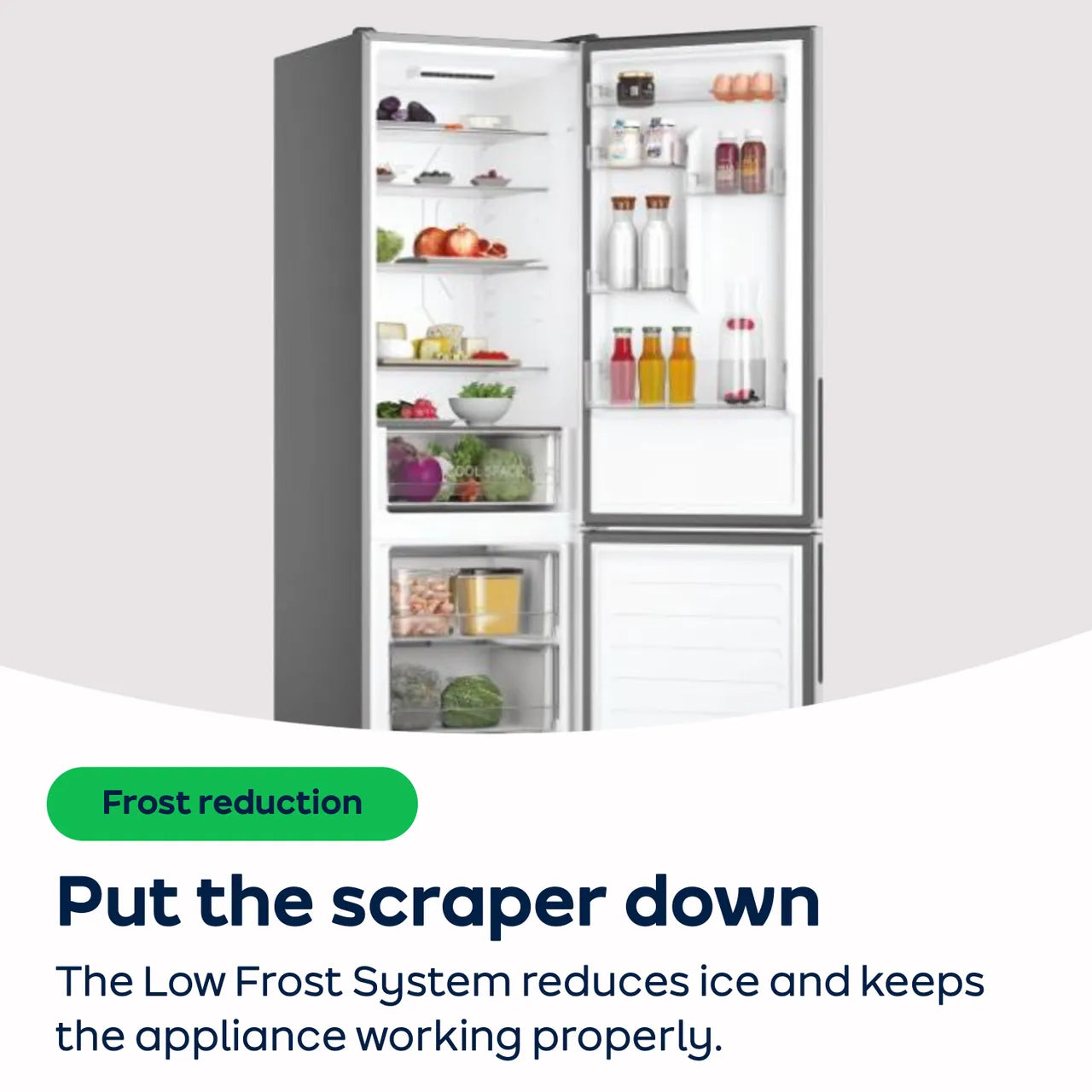 Hoover H-FRIDGE 300 HOCT3L517EWK-1 176cm 50/50 Fridge Freezer - White - E Rated (EX-DISPLAY/C)