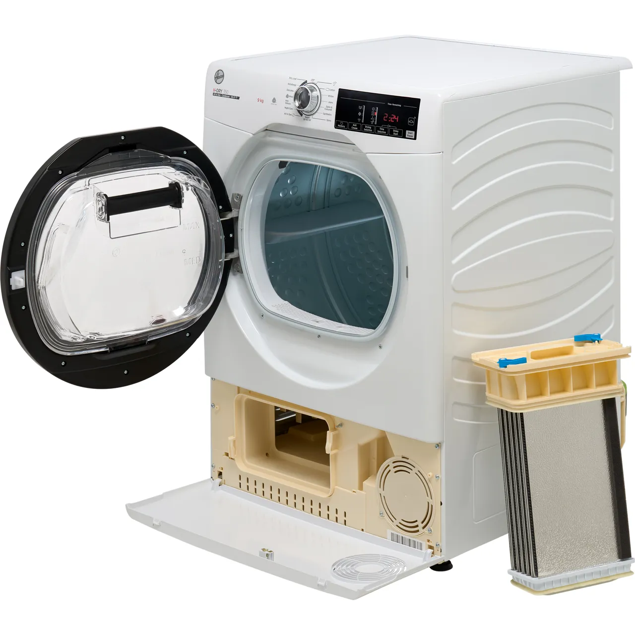Hoover H-DRY 350 HRE C9TBE-80 Wifi Connected 9Kg Condenser Tumble Dryer - White - B Rated (EX-DISPLAY/B)