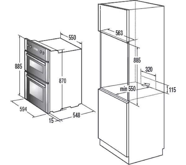 Hisense BID95211XUK Built In Electric Double Oven Stainless Steel