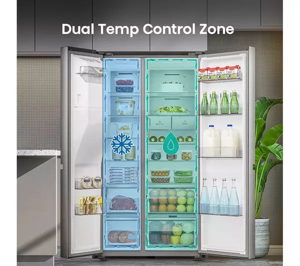 Hisense RS818N4TIE Wifi Connected Non-Plumbed Total No Frost American Fridge Freezer - Stainless Steel (EX-DISPLAY/B)