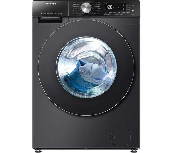 Hisense 3 Series WFQA1214EVJMT 12kg Washing Machine with 1400 rpm - Titanium - A Rated (EX-DISPLAY/B)
