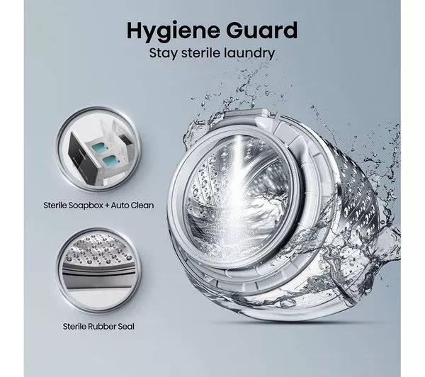 Hisense 3 Series WFQA1214EVJMT 12kg Washing Machine with 1400 rpm - Titanium - A Rated (EX-DISPLAY/B)