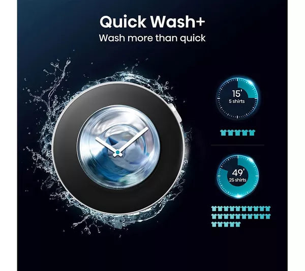 Hisense 5S Series WF5S1245BB 12kg Washing Machine with 1400 rpm - Black - A Rated (EX-DISPLAY/B)