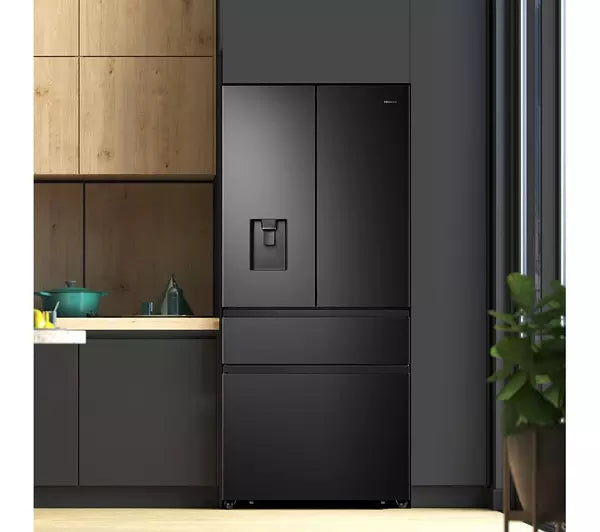 HISENSE PureFlat RF540N4WFE Fridge Freezer - Black Stainless Steel (EX-DISPLAY/C)