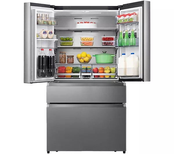 Hisense PureFlat RF749N4SWSE Non-Plumbed Frost Free American Fridge Freezer - Stainless Steel (EX-DISPLAY/B)