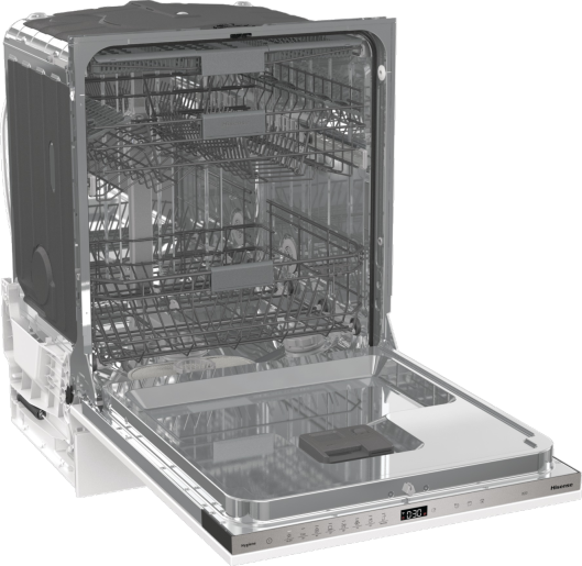Hisense HV673C60UK Wifi Connected Fully Integrated Standard Dishwasher - Stainless Steel Control Panel with Fixed Door Fixing Kit (EX-DISPLAY/C)