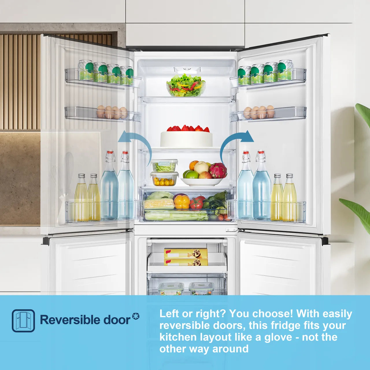 Fridgemaster MC55240E Fridge Freezer - White #17409