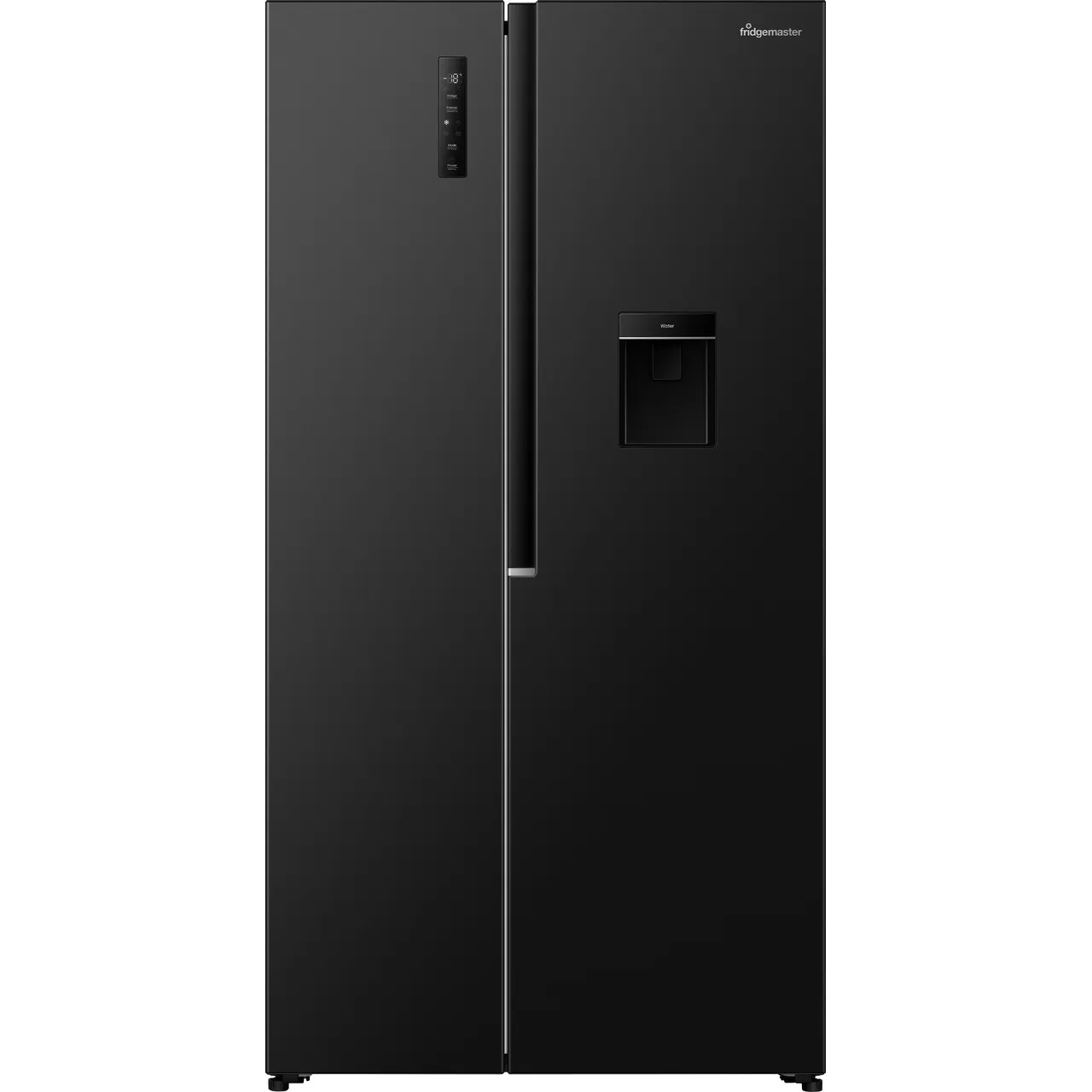 Fridgemaster MS91558DEB Total No Frost American Fridge Freezer - Black #63627