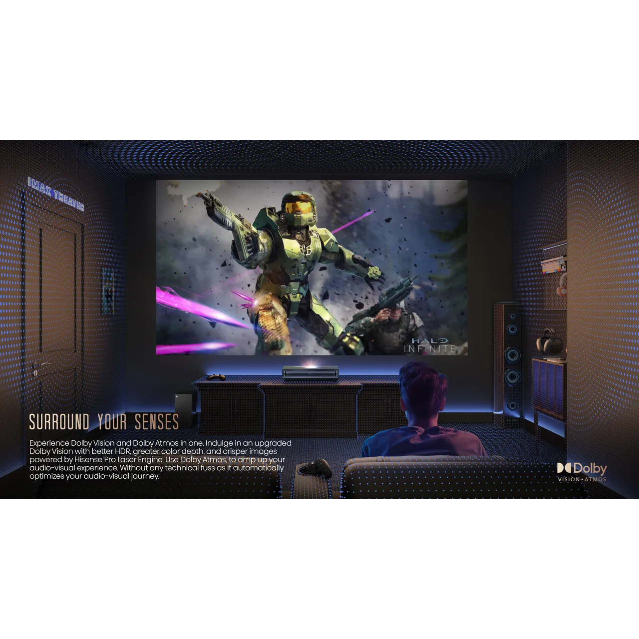 Hisense PX3 4K Ultra HD 4K Ultra HD Laser Projector - Grey (EX-DISPLAY/B)