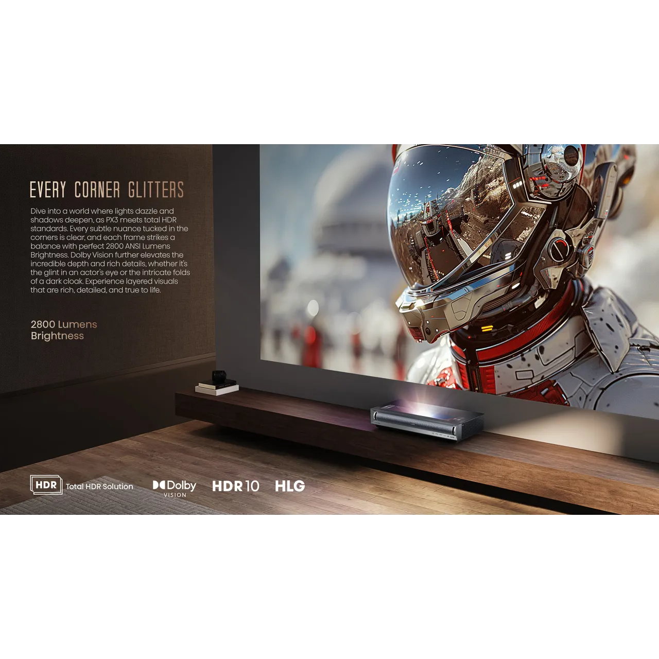 Hisense PX3 4K Ultra HD 4K Ultra HD Laser Projector - Grey (EX-DISPLAY/B)