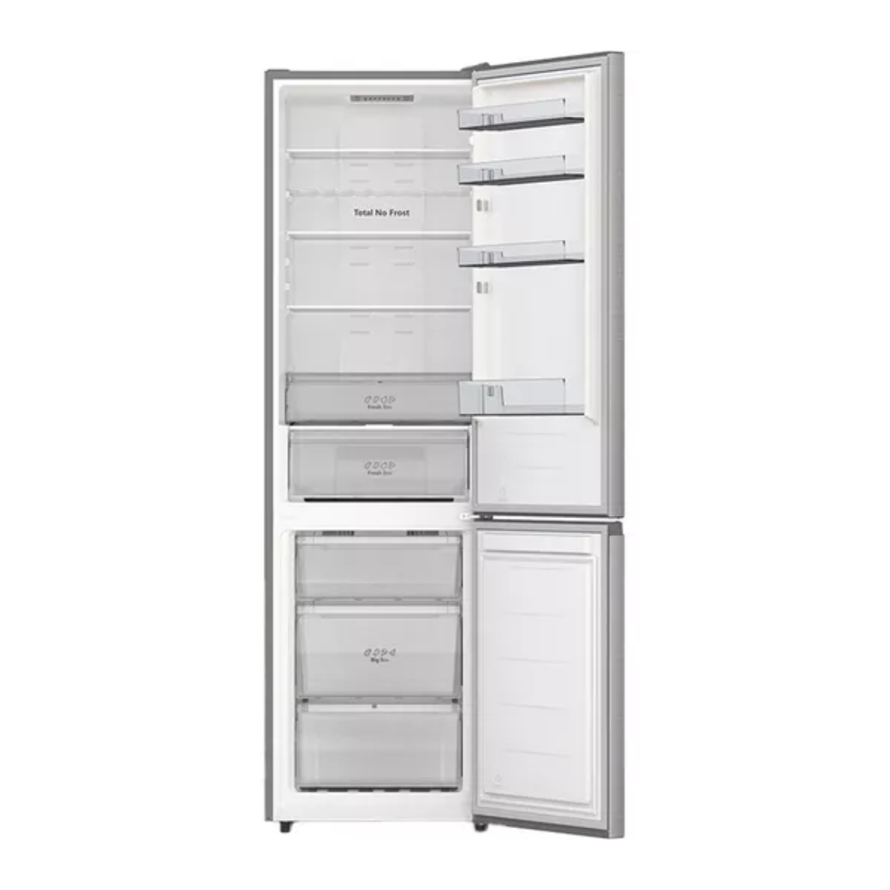 Hisense RB440N4ACA 202cm High 70/30 No Frost Fridge Freezer - Stainless Steel - A Rated (EX-DISPLAY/C)