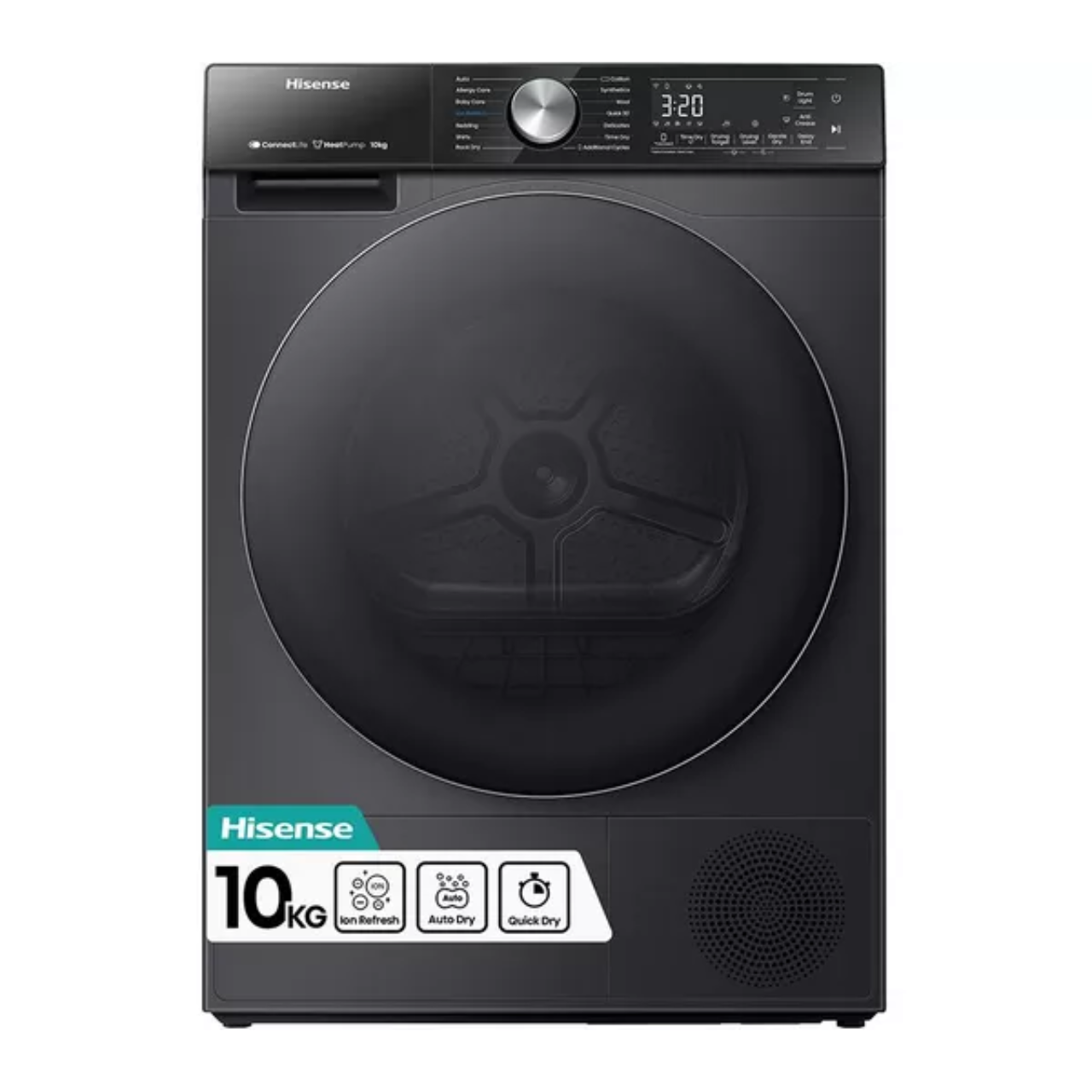 Hisense 5S Series DH5S102BB Wifi Connected 10Kg Heat Pump Tumble Dryer - Black - A+++ Rated (EX-DISPLAY/B)