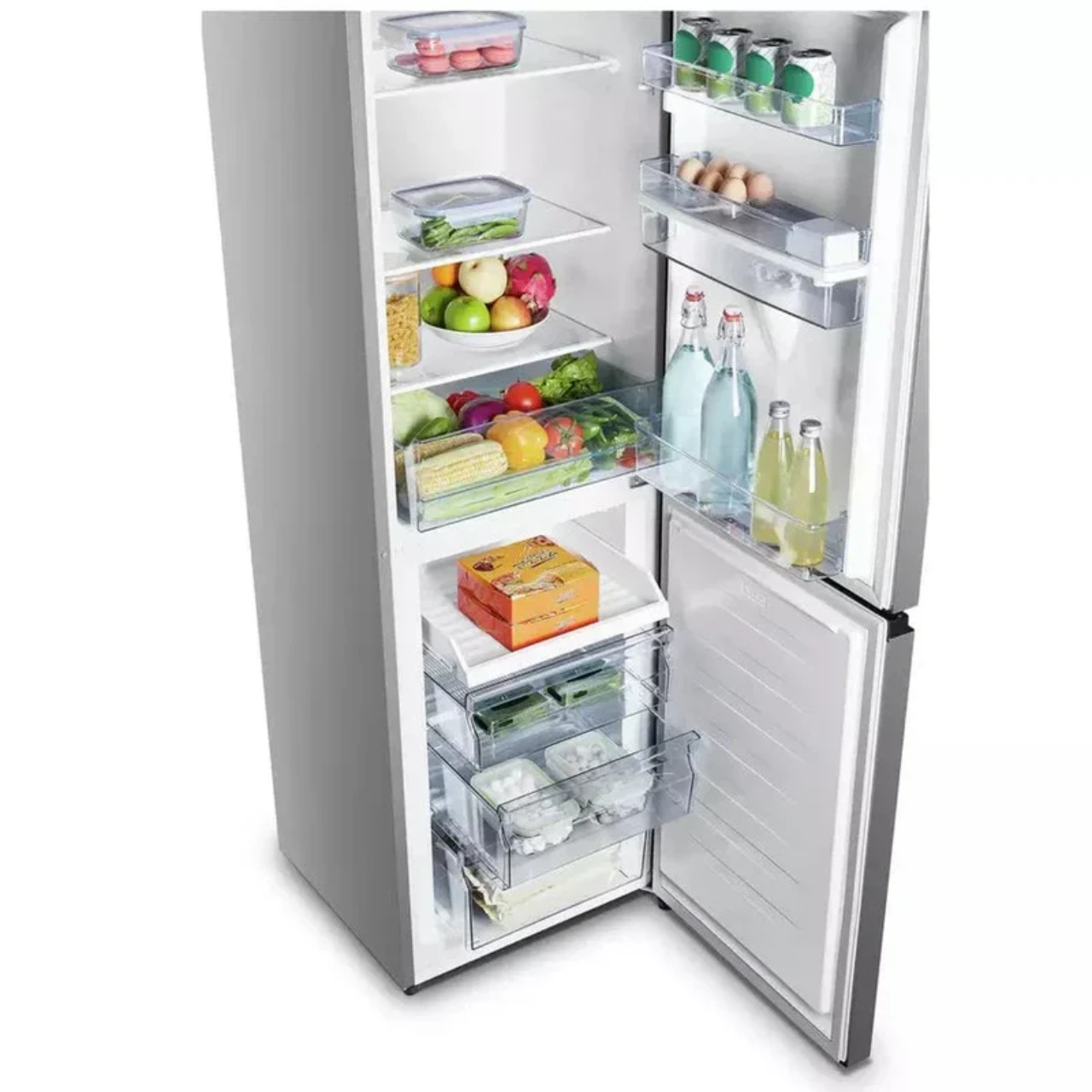 Fridgemaster MC55240DES Fridge Freezer - Silver (EX-DISPLAY/A)