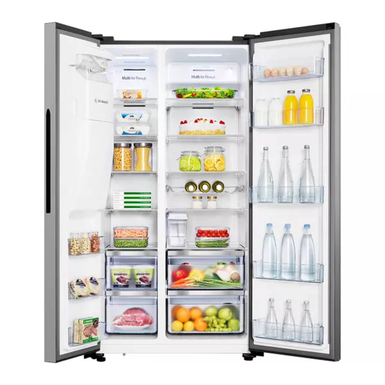 Hisense RS694N4TIE Non-Plumbed Frost Free American Fridge Freezer - Stainless Steel (EX-DISPLAY/C)