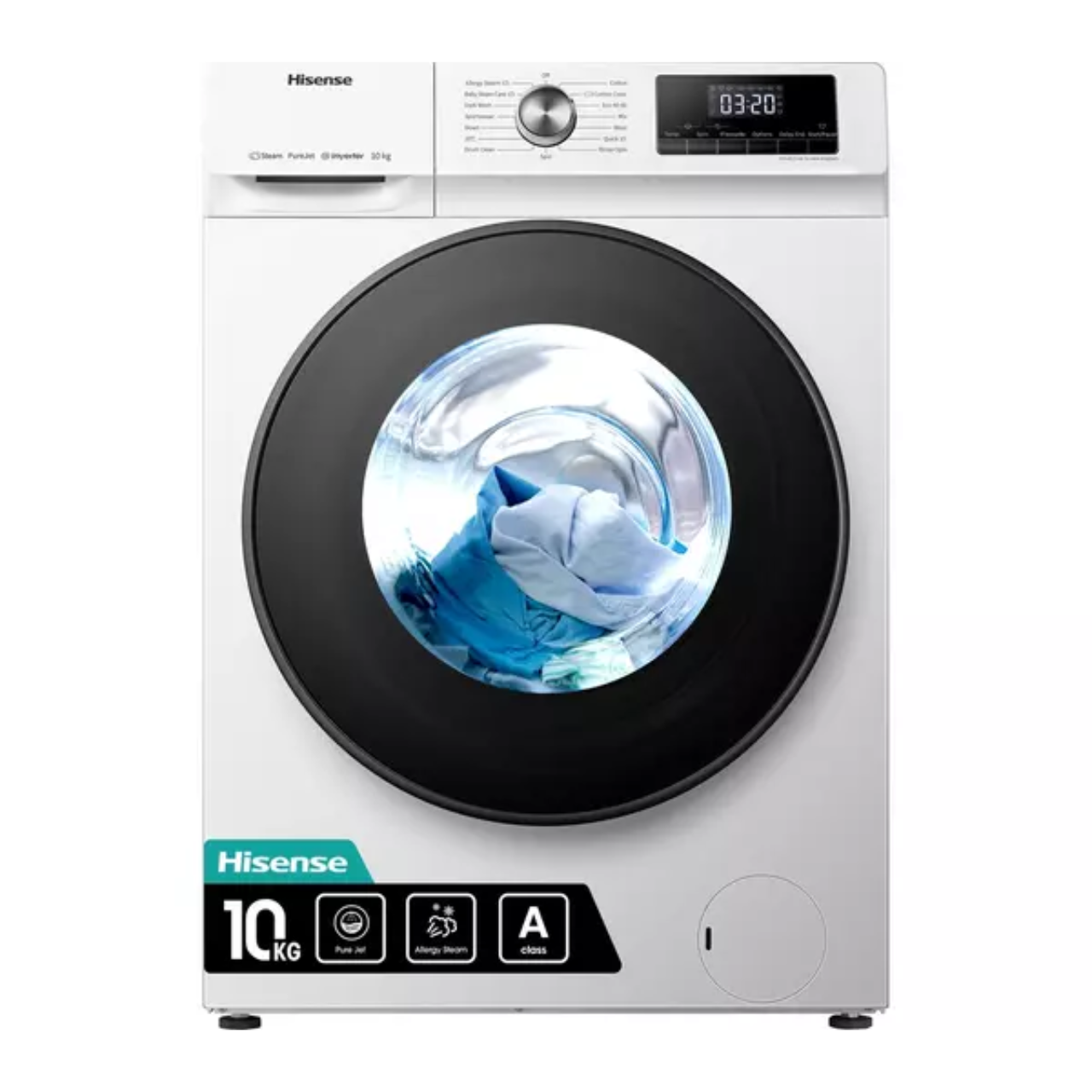 Hisense 3 Series WFQA1014EVJM 10kg Washing Machine with 1400 rpm - White (EX-DISPLAY/B)