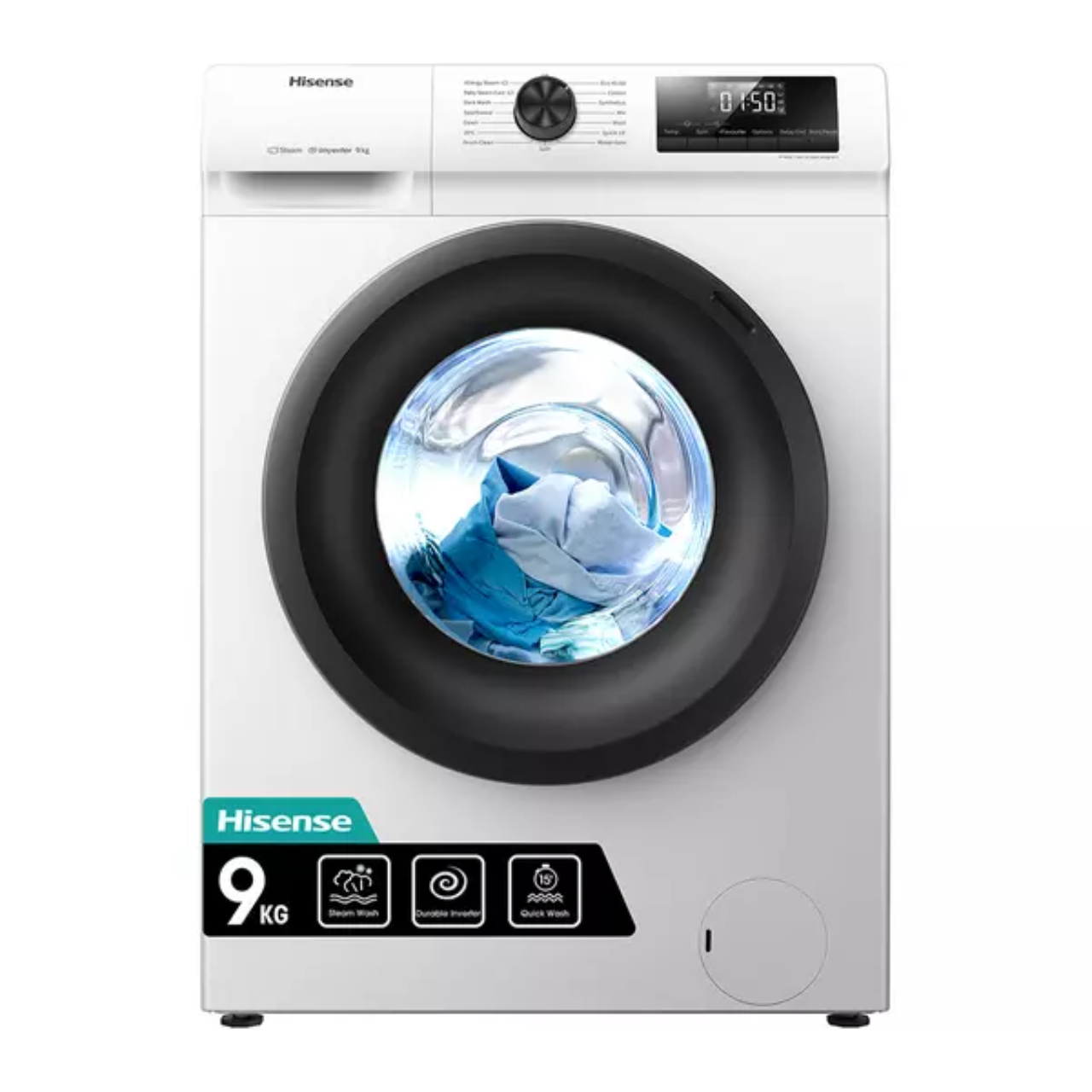 Hisense 3 Series 8Kg / 5Kg Washer Dryer with 1400 rpm WDQA8014EVJM - White (EX-DISPLAY/B)