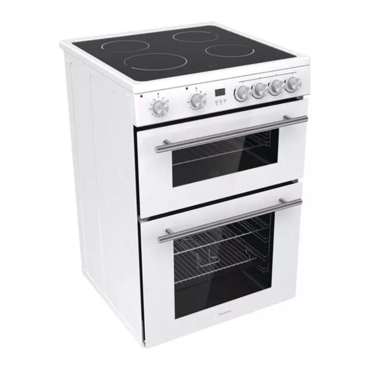 Hisense HDE3211BWUK 60cm Electric Cooker with Ceramic Hob - White - A+/A Rated (EX-DISPLAY/A)