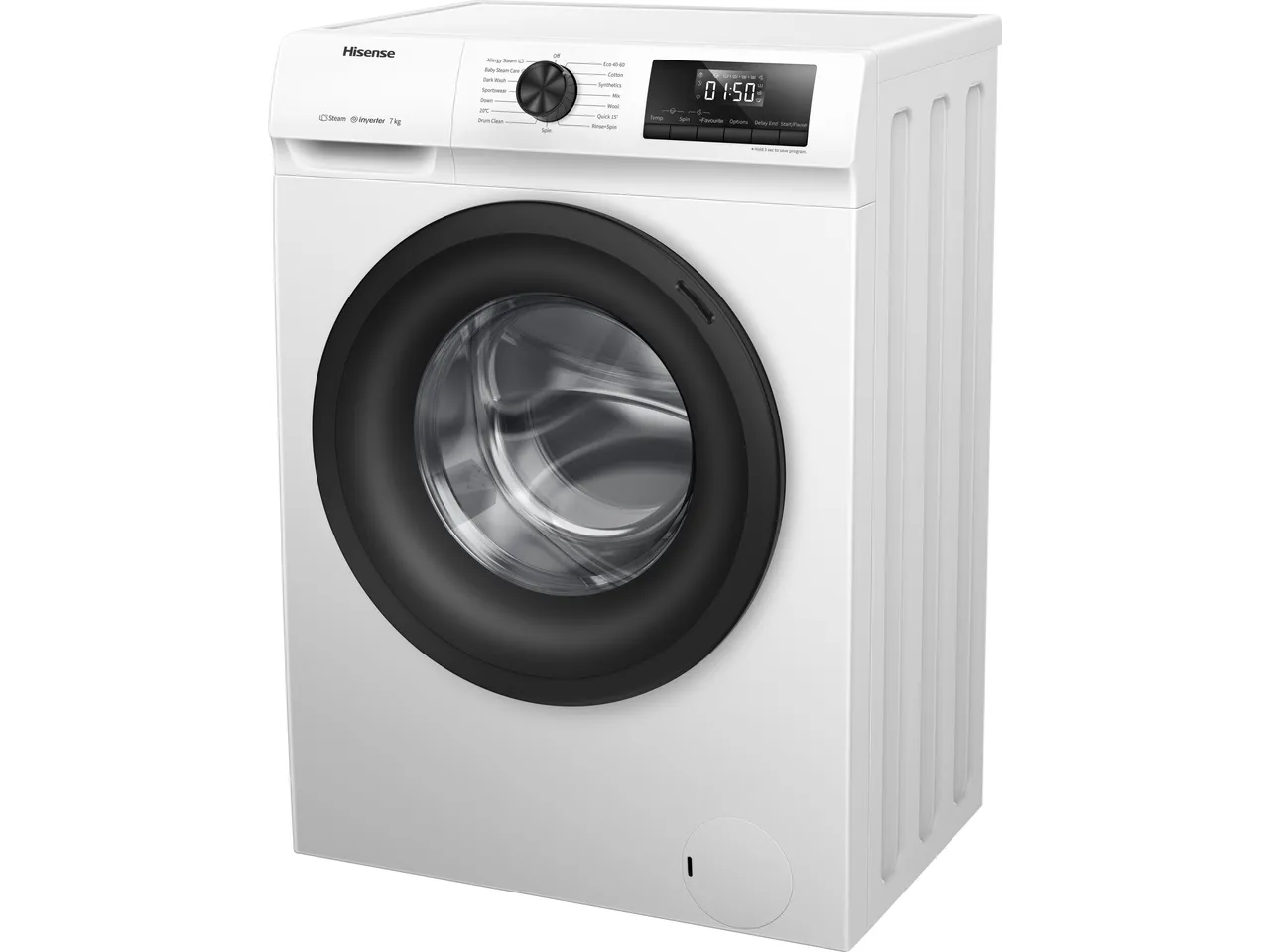 Hisense 1 Series WFQP7012EVM 7kg Washing Machine with 1200 rpm - White (EX-DISPLAY/A)