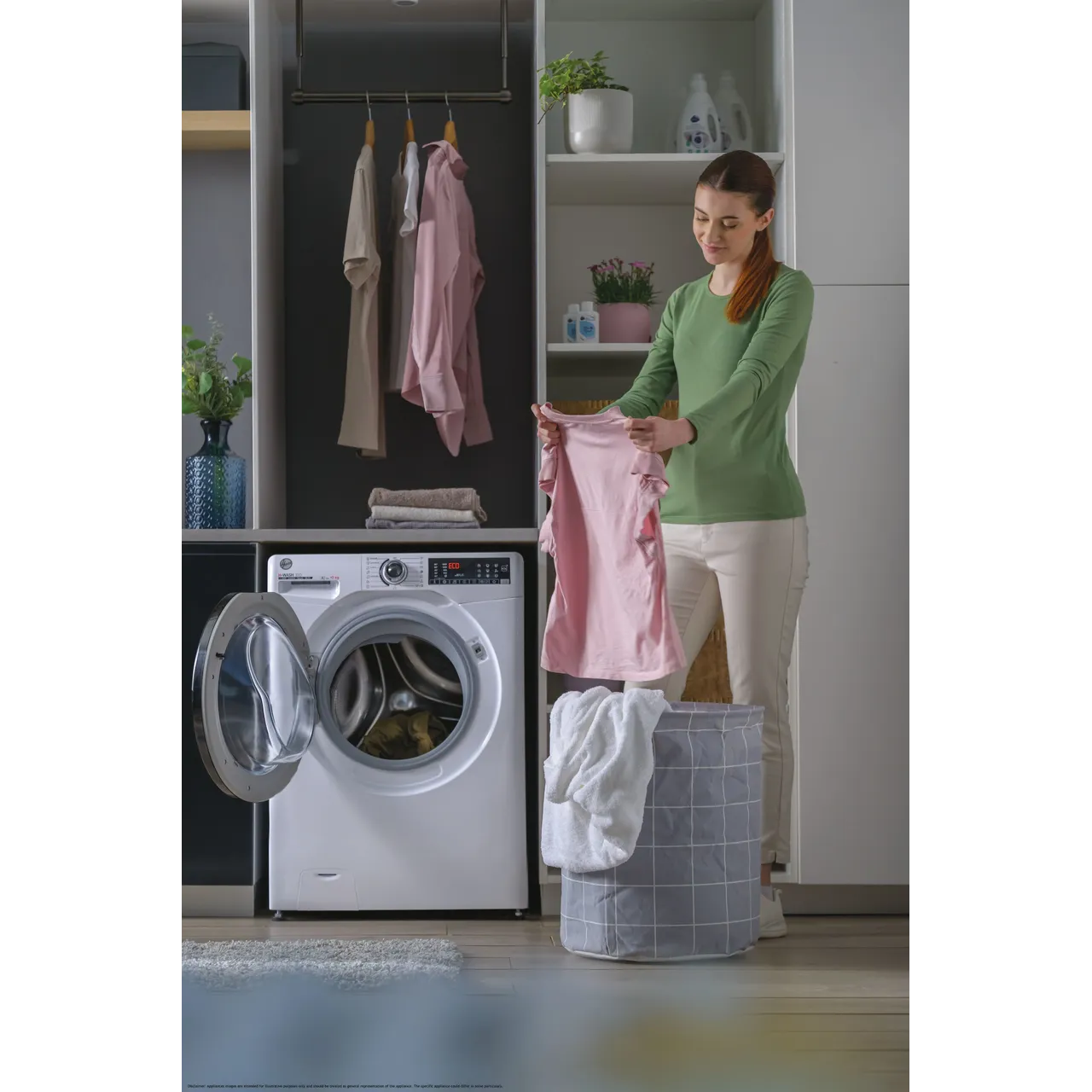 HOOVER H-Wash 350 H3WPS696TAM6-80 WiFi-enabled 9 kg 1600rpm Washing Machine - White (EX-DISPLAY/B)