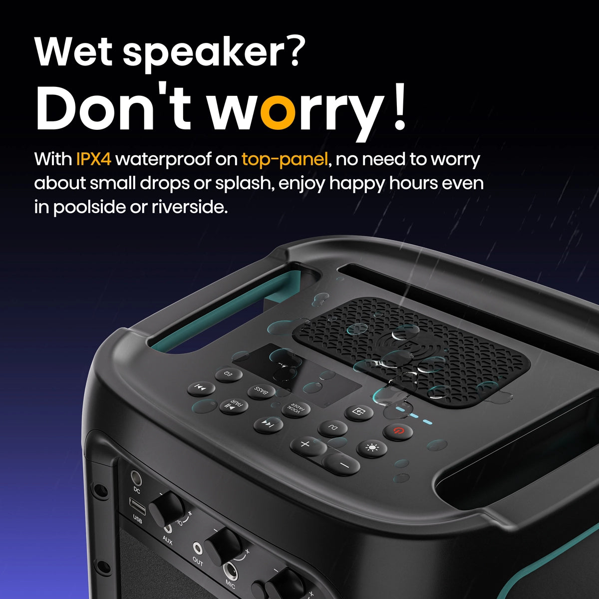 Hisense Party Speaker, 300 W, Bluetooth 5.0 - PARTY ROCKER ONE