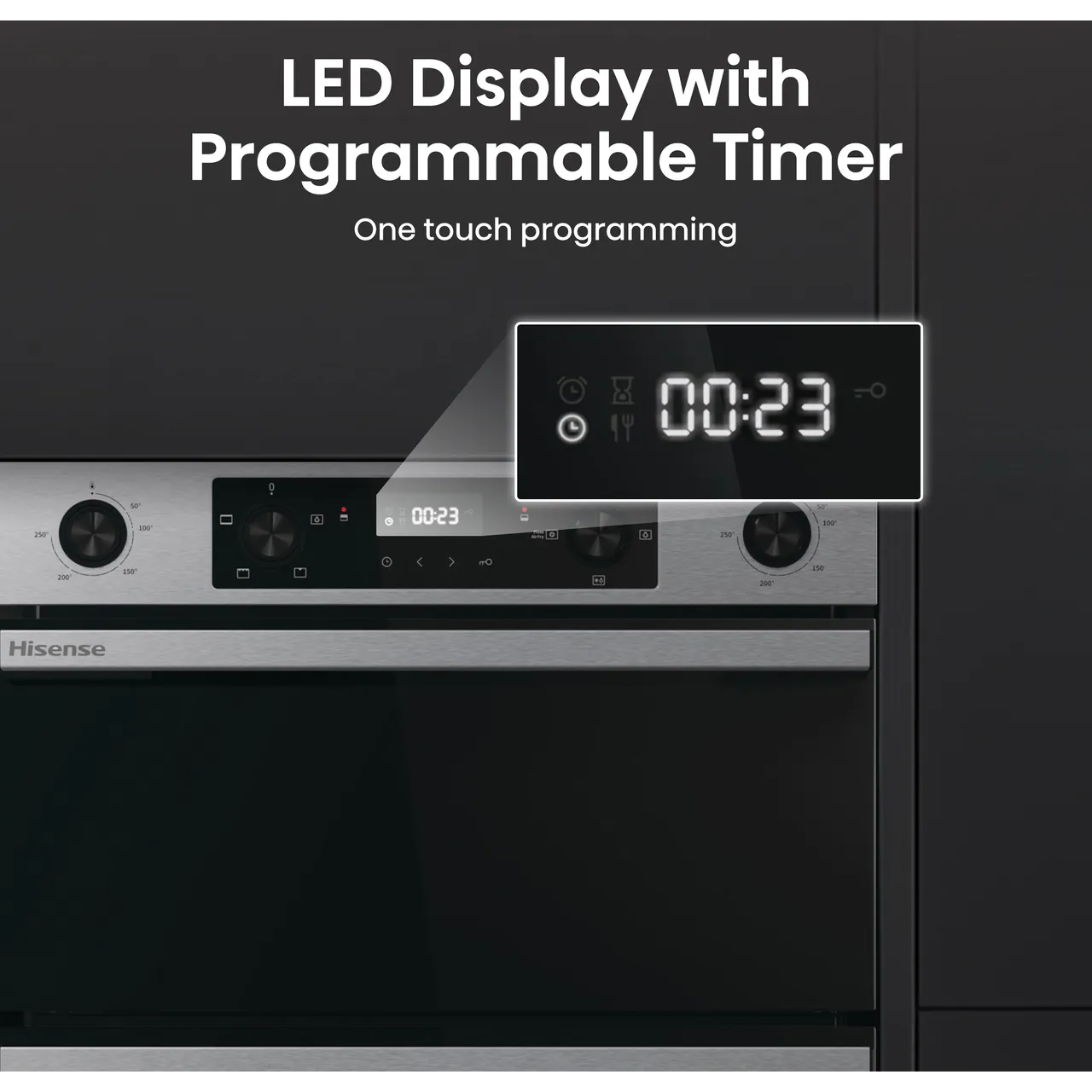 Hisense Hi6 BID914221CX Built In Electric Double Oven - Stainless Steel - A/A Rated (EX-DISPLAY/A)