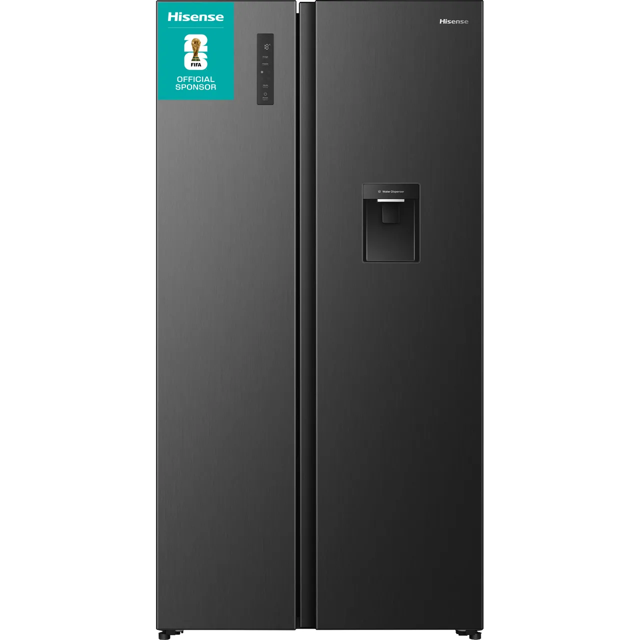 Hisense PureFlat American RS3P558NMFD Wifi Connected Non-Plumbed Total No Frost American Fridge Freezer - Black Stainless Steel (EX-DISPLAY/C)