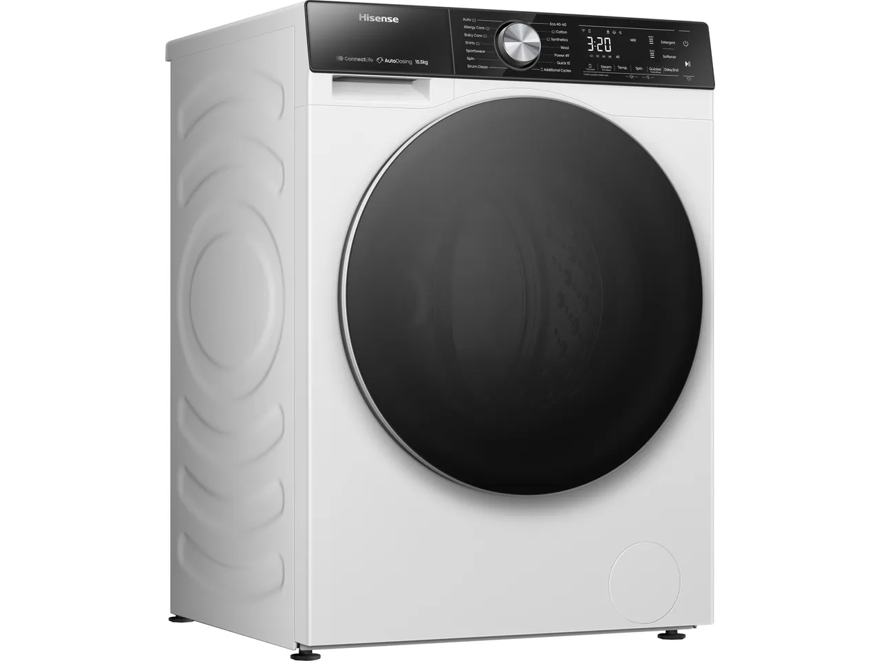 Hisense 5S Series WF5S1045BW 10.5kg WiFi Connected Washing Machine with 1400 rpm - White - A Rated (EX-DISPLAY/C)