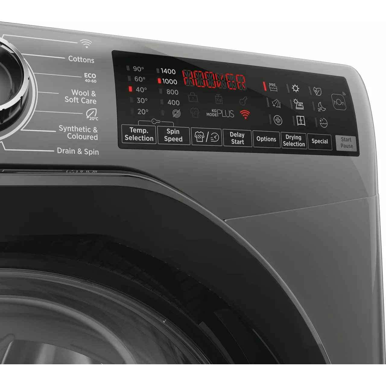Hoover H-WASH&DRY 350 H3DPS6966TAMBR80 Wifi Connected 9Kg / 6Kg Washer Dryer with 1600 rpm - Graphite - D Rated [Wash&Dry], A Rated [Wash Only] (EX-DISPLAY/C)