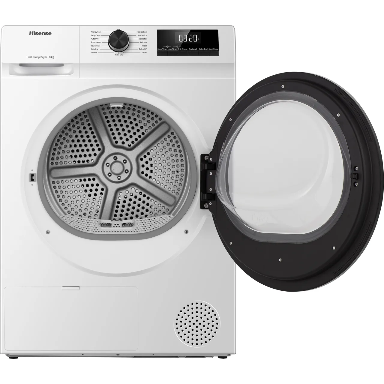 Hisense 1Q Series DH1Q802BW2 8Kg Heat Pump Tumble Dryer - White - A++ Rated (EX-DISPLAY/B)