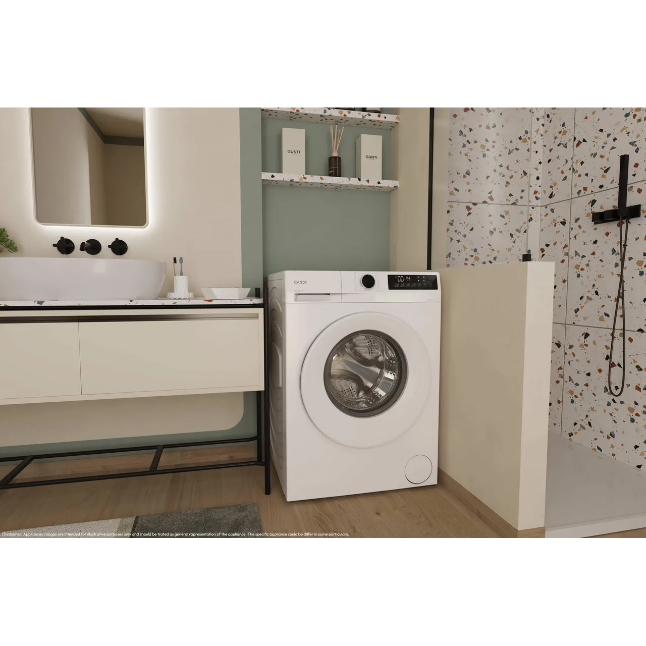 Candy Quick Pro GD 48S6-80 8kg Washing Machine with 1400 rpm - White - A Rated (EX-DISPLAY/A)