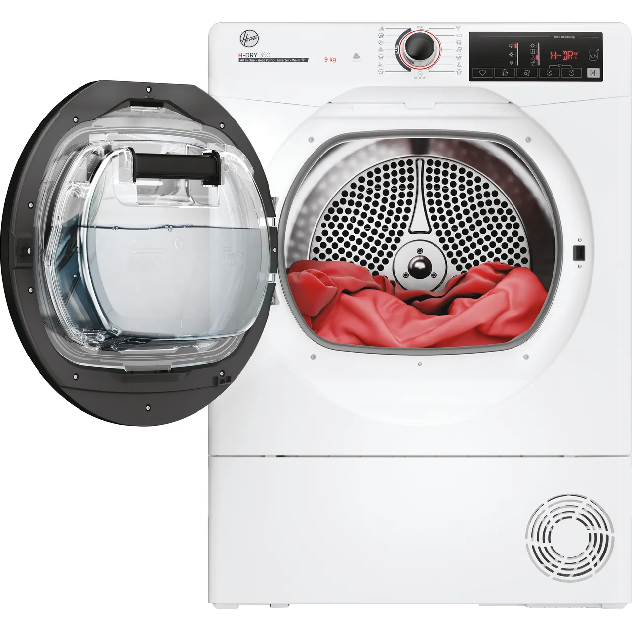 Hoover H-DRY 350 HRE H9N2TBE-80 Wifi Connected 9Kg Heat Pump Tumble Dryer - White - A++ Rated (EX-DISPLAY/C)