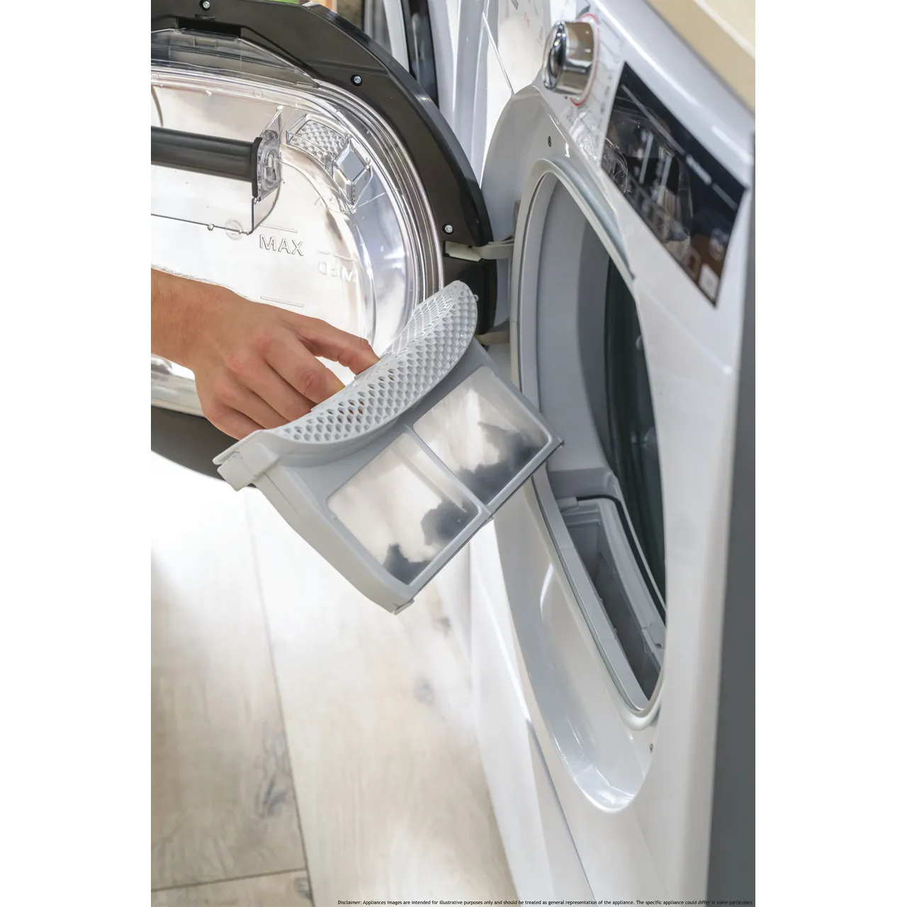 Hoover H-DRY 350 HRE H9N2TBE-80 Wifi Connected 9Kg Heat Pump Tumble Dryer - White - A++ Rated (EX-DISPLAY/C)
