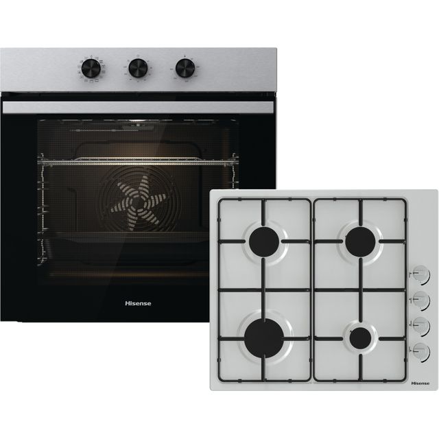 Hisense BI6061GSUK Built In Electric Single Oven and Gas Hob Pack - Stainless Steel (EX-DISPLAY/A)